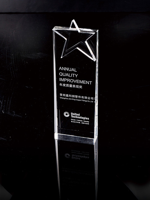 嘉科铜管-联合技术年度质量表现奖